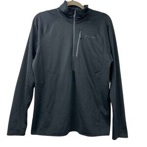 Patagonia Men's L Polartec Grid Fleece 1/2 Zip Pullover Black Long Sleeve Jacket